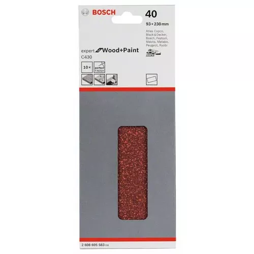 Brusný papír C430, balení 10 ks  BOSCH 2608605583