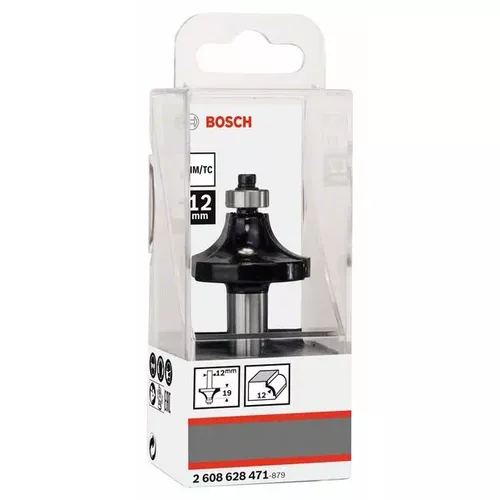 Zaoblovací fréza, 12 mm, R1 12 mm, L 19 mm, G 70 mm  BOSCH 2608628471