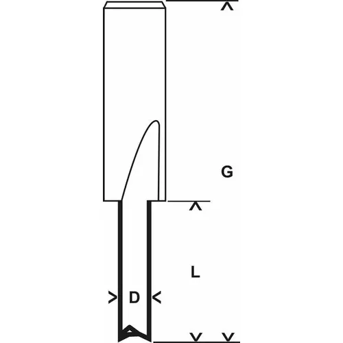 Drážkovací fréza Expert for Wood, masivní, plný karbid, 8 mm, D1 6 mm, L 25,4 mm, G 76 mm  BOSCH 2608629355