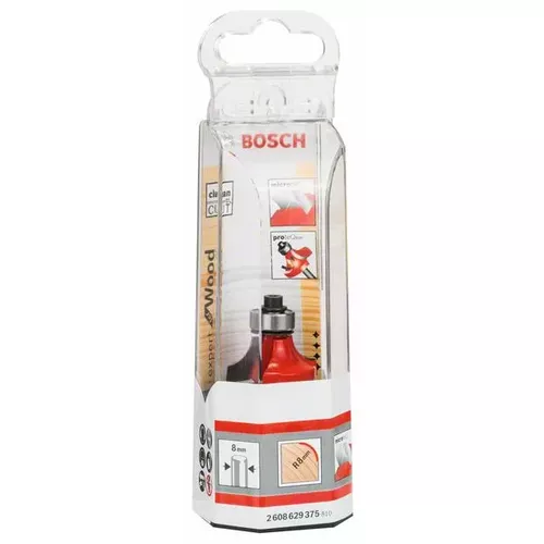 Zaoblovací fréza Expert for Wood, 8 mm, D 28,6 mm, R1 8 mm, L 12,7 mm, G 55 mm  BOSCH 2608629375