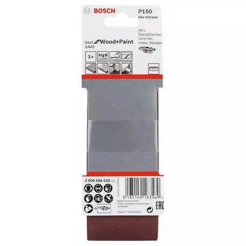 3dílná sada brusných pásů X440 BOSCH 2608606020