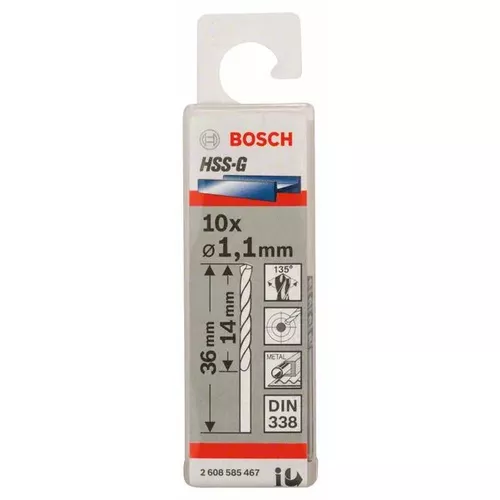 Vrtáky do kovu HSS-G, DIN 338  BOSCH 2608585467