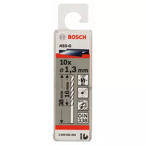 Vrtáky do kovu HSS-G, DIN 338  BOSCH 2608585469