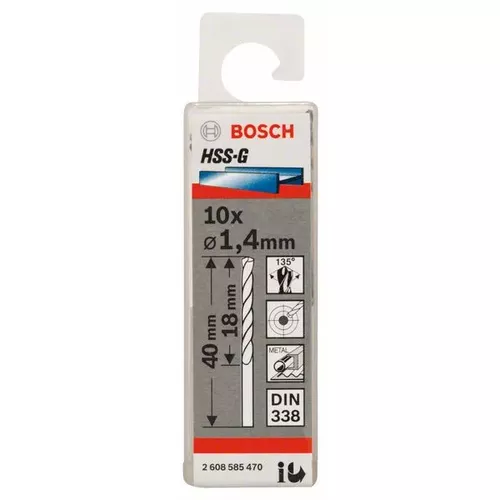 Vrtáky do kovu HSS-G, DIN 338  BOSCH 2608585470