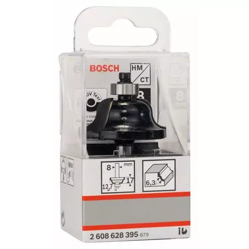 Fréza na tvorbu hran B, 8 mm, R1 6,3 mm, B 12,7 mm, L 17 mm, G 61 mm  BOSCH 2608628395