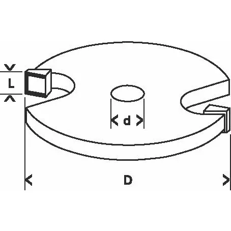 Kotoučová fréza, 8 mm, D1 32 mm, L 3 mm, G 51 mm  BOSCH 2608628401