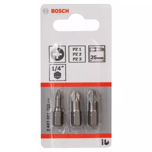 3dílná sada šroubovacích bitů Extra Hard  BOSCH 2607001753