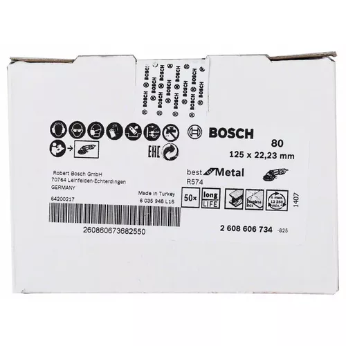 Fíbrový brusný kotouč R574, Best for Metal  BOSCH 2608606734