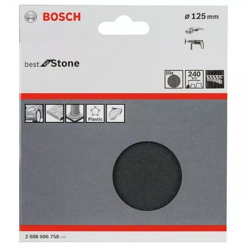 10dílná sada brusných papírů F355  BOSCH 2608606758