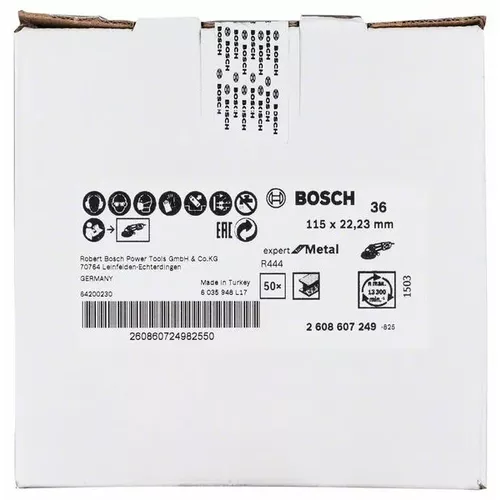 Fíbrový brusný kotouč R444, Expert for Metal  BOSCH 2608607249