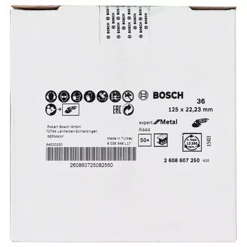 Fíbrový brusný kotouč R444, Expert for Metal  BOSCH 2608607250