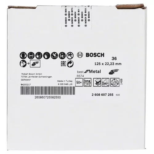 Fíbrový brusný kotouč R574, Best for Metal  BOSCH 2608607255