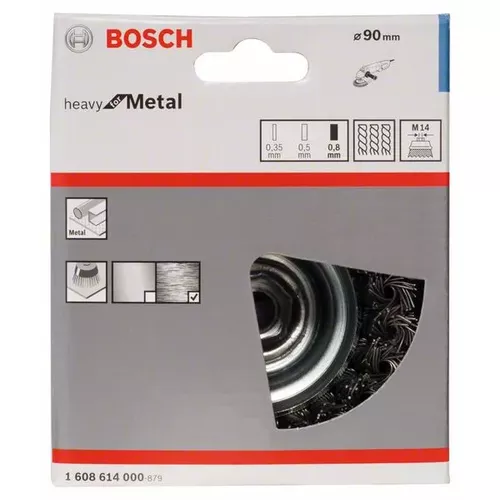 Splétaný hrncový kartáč 90 mm, ocel  BOSCH 1608614000