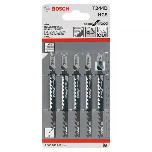 Pilový plátek do kmitací pily T 244 D  BOSCH 2608630058