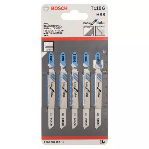 Pilový plátek do kmitací pily T 118 G  BOSCH 2608631012