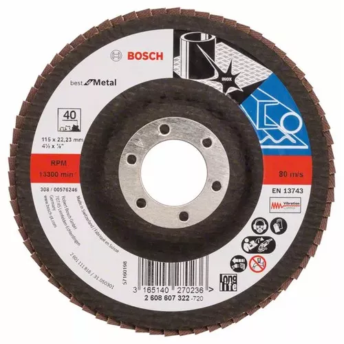 Lamelový brusný kotouč X571, Best for Metal  BOSCH 2608607322