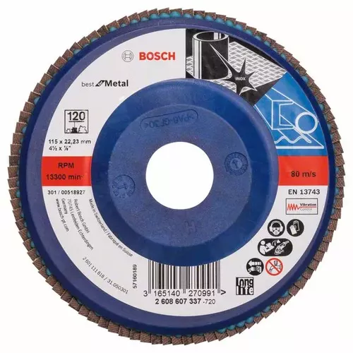 Lamelový brusný kotouč X571, Best for Metal  BOSCH 2608607337