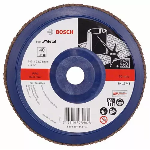 Lamelový brusný kotouč X571, Best for Metal  BOSCH 2608607342