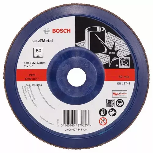 Lamelový brusný kotouč X571, Best for Metal  BOSCH 2608607344