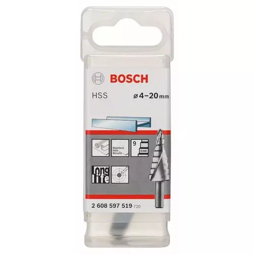 Stupňovitý vrták HSS  BOSCH 2608597519