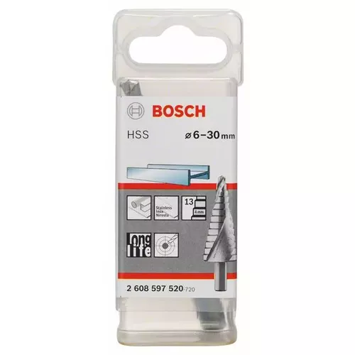 Stupňovitý vrták HSS  BOSCH 2608597520