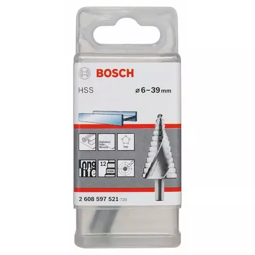 Stupňovitý vrták HSS  BOSCH 2608597521