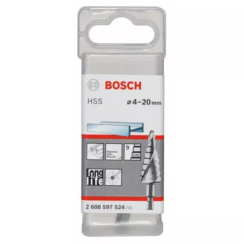 Stupňovitý vrták HSS  BOSCH 2608597524