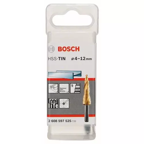 Stupňovité vrtáky HSS-TiN  BOSCH 2608597525