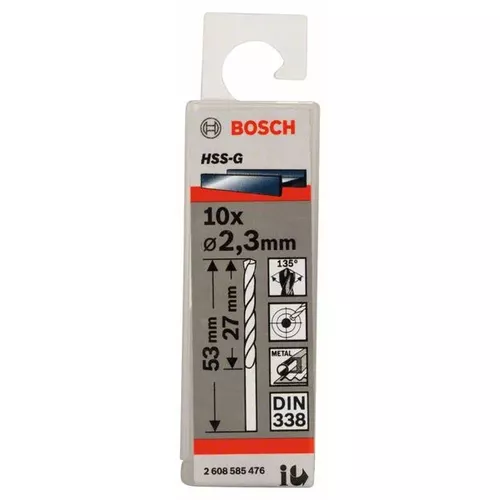 Vrtáky do kovu HSS-G, DIN 338  BOSCH 2608585476