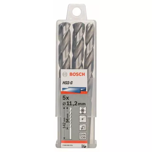 Vrtáky do kovu HSS-G, DIN 338  BOSCH 2608585531