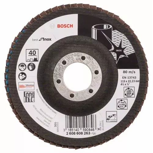 Lamelový brusný kotouč X581, Best for Inox BOSCH 2608608263