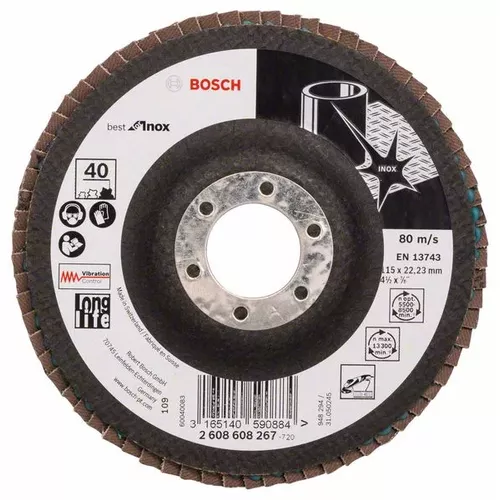 Lamelový brusný kotouč X581, Best for Inox BOSCH 2608608267