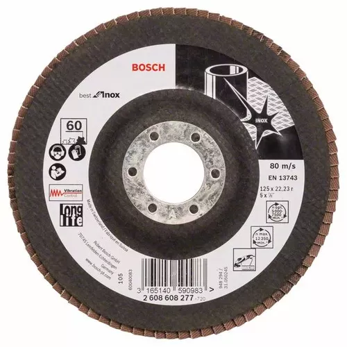 Lamelový brusný kotouč X581, Best for Inox  BOSCH 2608608277