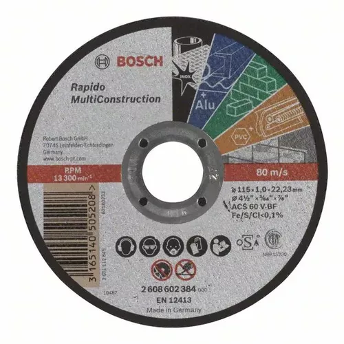 Dělicí kotouč rovný Rapido Multi Construction  BOSCH 2608602384