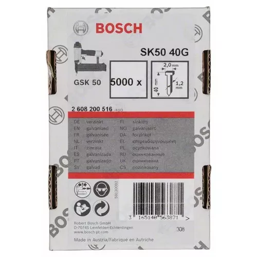 Hřeb se zápustnou hlavou SK50 40G BOSCH 2608200516