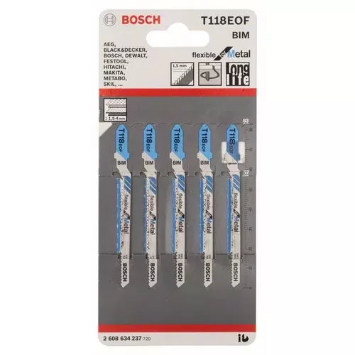 Pilový plátek do kmitací pily T 118 EOF  BOSCH 2608634237