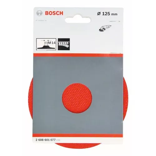 Opěrný talíř s upínacím systémem se suchým zipem, 125 mm BOSCH 2608601077