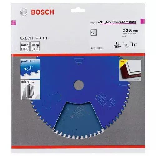 Pilový kotouč Expert for High Pressure Laminate 216 × 30-64 BOSCH 2608644355