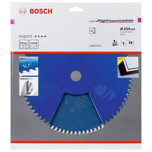 Pilový kotouč Expert for High Pressure Laminate 254 × 30-80 BOSCH 2608644360