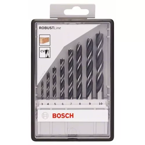 Sada spirálových vrtáků s centrovacím hrotem Robust Line 3–10 mm, 8 kusů  BOSCH 2607010533