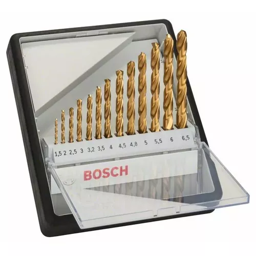 Sada spirálových vrtáků do kovu HSS-TiN, Robust Line, 135° 1,5–6,5 mm, 13 kusů  BOSCH 2607010539