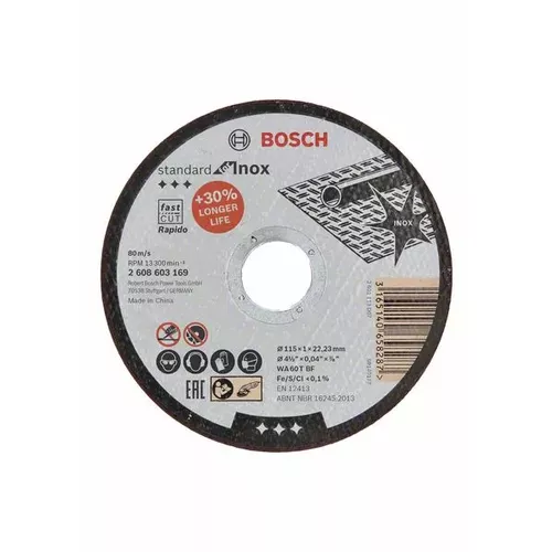 Dělicí kotouč rovný Standard for Inox - Rapido  BOSCH 2608603169