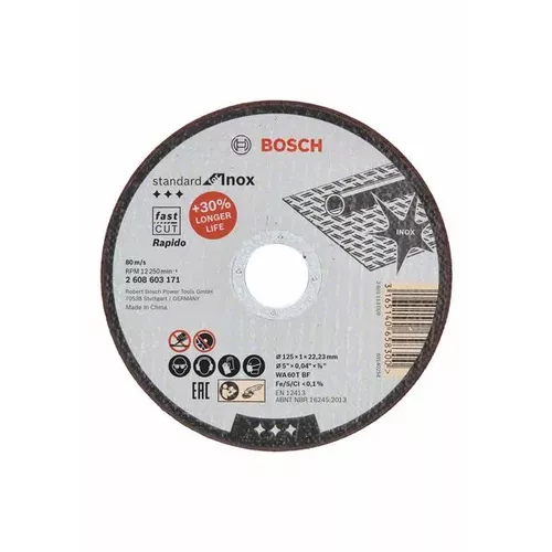 Dělicí kotouč rovný Standard for Inox - Rapido  BOSCH 2608603171