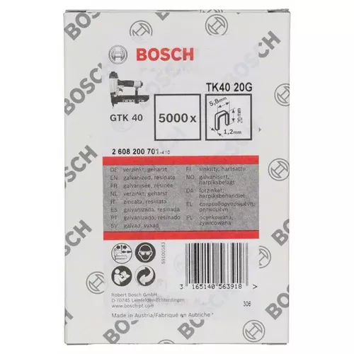 Spona TK40 20G BOSCH 2608200701