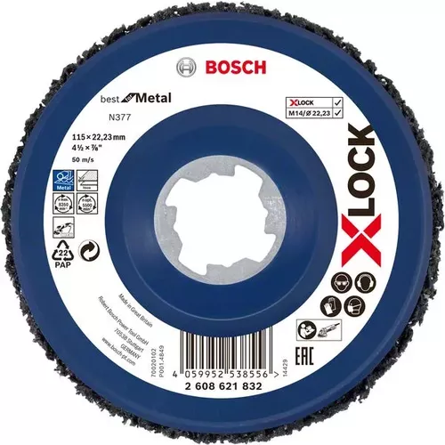 X-LOCK čisticí kotouč N377 Metal 115 mm 22,23 mm BOSCH 2608621832