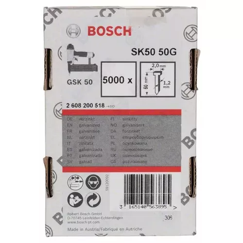 Hřeb se zápustnou hlavou SK50 50G BOSCH 2608200518