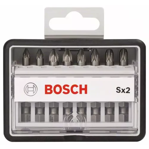 Sada šroubovacích nástavců Robust Line, Sx PZ, verze Extra Hard, 8 kusů  BOSCH 2607002557