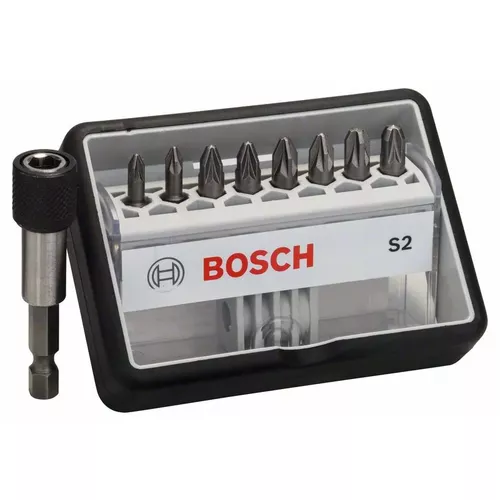 Sada šroubovacích nástavců Robust Line, S PZ, verze Extra Hard, 8+1 kusů  BOSCH 2607002561