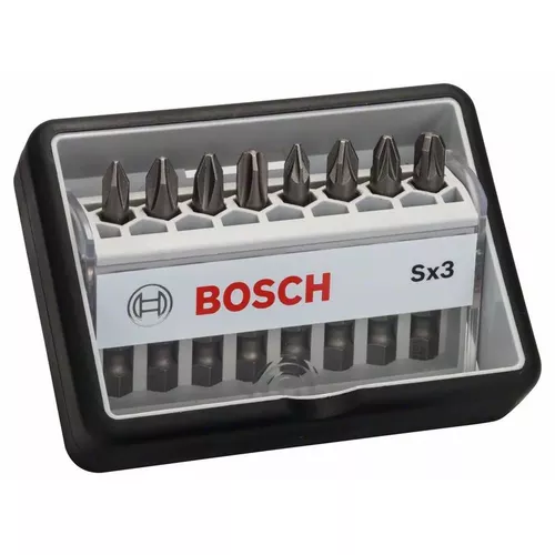 Sada šroubovacích nástavců Robust Line, Sx PH/PZ, verze Extra Hard, 8 kusů  BOSCH 2607002558