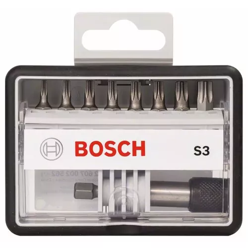 Sada šroubovacích nástavců Robust Line, S T, verze Extra Hard, 8+1 kusů  BOSCH 2607002562